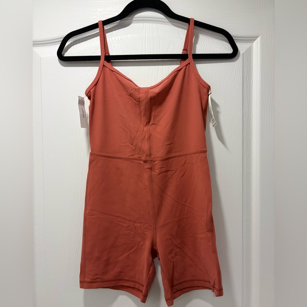 Wilfred Rust-Colored Sleeveless Jumpsuit Romper